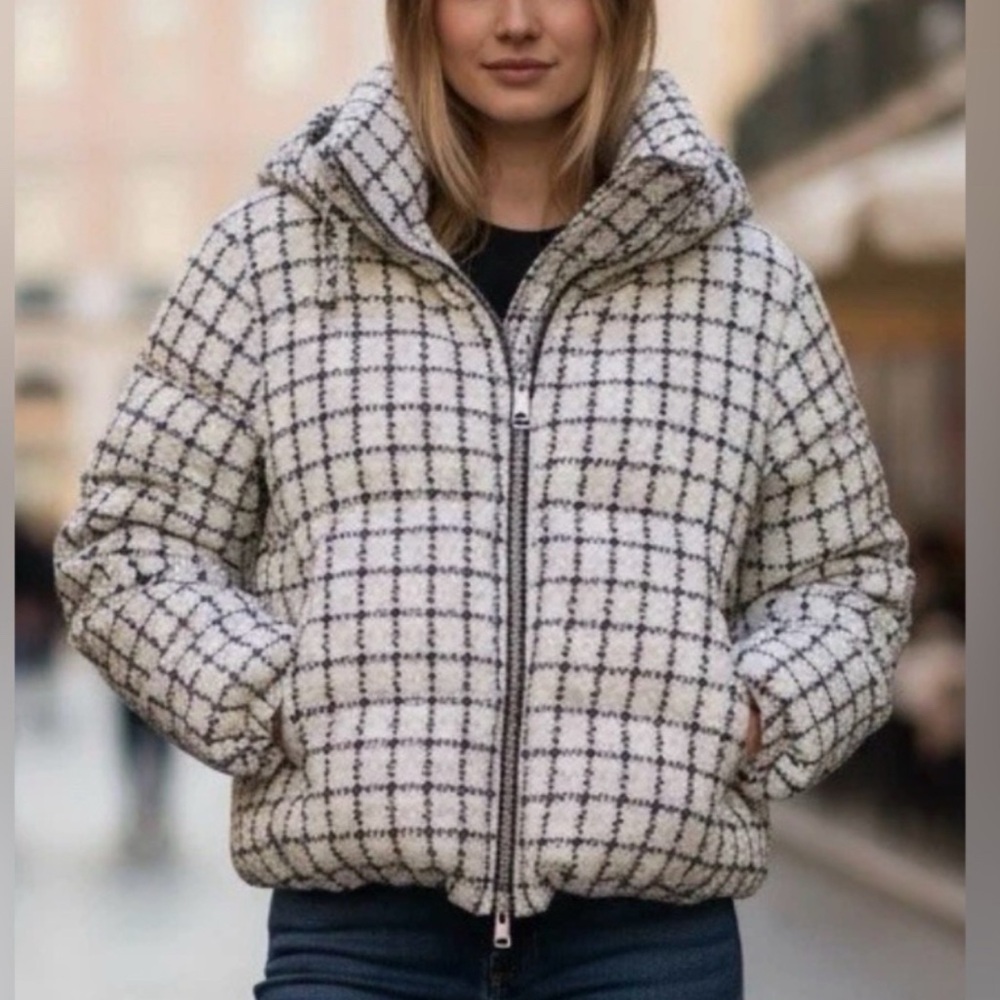 Jason Wu Women's Checkered puffer coat